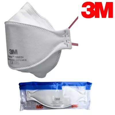 3M Aura 1863+ FFP3 Respirator N99 Medical Face Mask IIR Unvalved - EXPIRY 2026 • £1.99