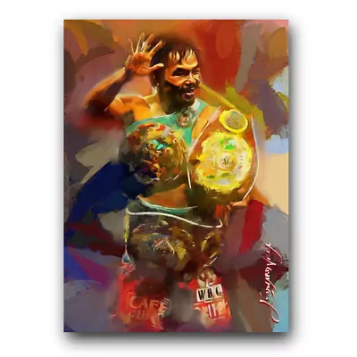 Manny Pacquiao #9 Art Card Limited 18/50 Edward Vela Signed (Boxing -) • $4.99