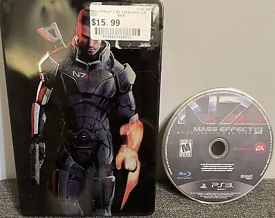 Mass Effect 3 - N7 Collector's Edition Steelbook (PS3) CASE + DISC ONLY! M2078 • $12.99