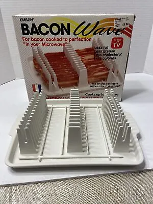 VTG BACON WAVE (AS SEEN ON TV) COOKER 14 SLICES W/INSTRUCTION BOOKLET • $25