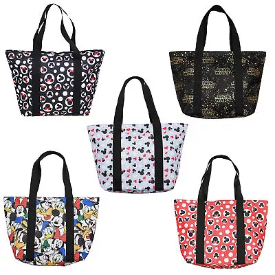 Disney Tote Travel Zip Bag Choose Mickey Mouse Minnie Donald Goofy Star Wars • $24.99