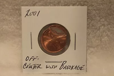 $189.95 • Buy Ultra Rare 2001 Lincoln Cent Error Coin  Off-center W/ Brockage 