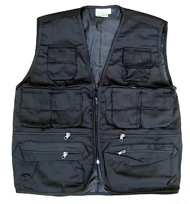 Mens Combat Army Military Waist Coat Fishing Assault Tactical Jacket Vest Black • £314.99