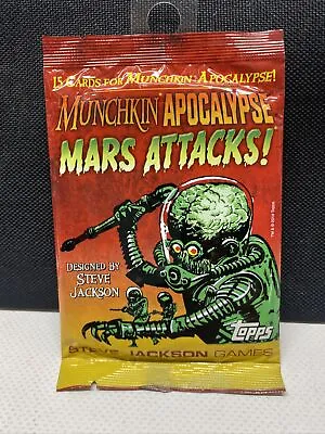 Munchkin Apocalypse Mars Attacks 15 Card Booster Card Game Topps 1st Edition • $9