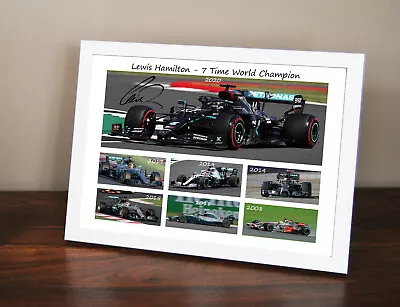£17.95 • Buy Signed Lewis Hamilton 2020 7 Time F1 World Champion Framed Picture
