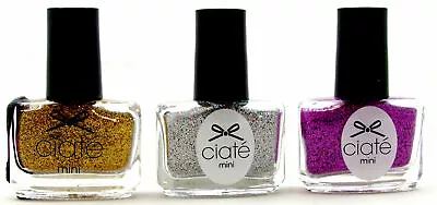 CIATE 3x 5g Mini Nail Art GLITTER Manicure Decoration Effect | Pink Silver Gold • $9.93