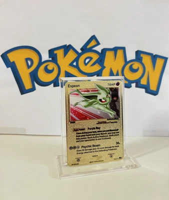 $16.50 • Buy Pokémon Espeon Gold Star 16/17 Pop Series 5 Metal Gold Card Alt Art