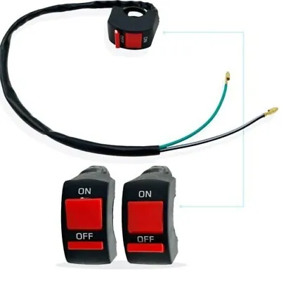 7/8  Motorcycle Handlebar Kill On-off Latching Switch 12v Scooter Atv Dirt Bike • $7.95