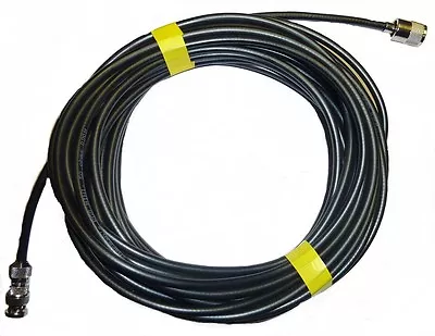 Mini 8 Coax UBC125XLT UBC75XLT Aerial Cable Fitted PL259 And BNC Plug 15 M Rg8x • £23.95