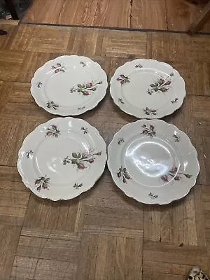 Rosenthal China Moss Rose Pompador Ivory China Set Four Dinner Plates Plate Set • $99