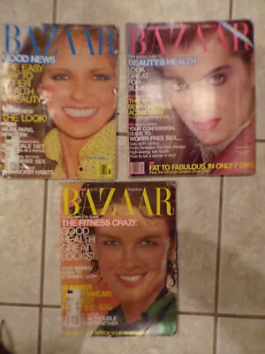 Vintage Lot Of 3 Harper's Bazaar Magazines December 1979- July 1980 • $24.99