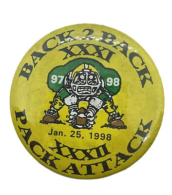Green Bay Packers Vintage Button XXXI 1998 • $19.99