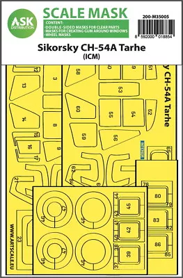 1/35 Sikorsky CH-54A Tarhe Double-sided Express Fit Masking For ICM Kits • $30.50