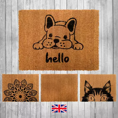 £9.99 • Buy Durable UK Door Mat: Natural Non-Slip Indoor Outdoor Welcome Puppy Cat Coir