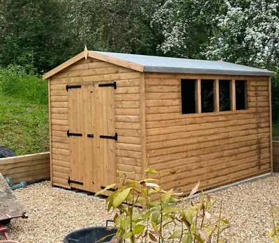 8x8 Wooden  Loglap Apex Shed   Made Using 19mm Loglap And 3x2 Framing • £1075