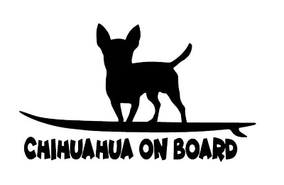£2.95 • Buy Chihuahua On Board Vinyl Dog Decal (sticker) For Car Caravan Window Bodywork Etc
