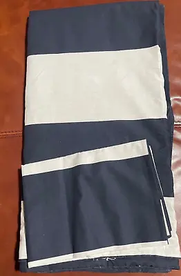 JACK WILLS Designer Bedding HERITAGE Striped Double Duvet Cover Set. Navy&White • £26.99