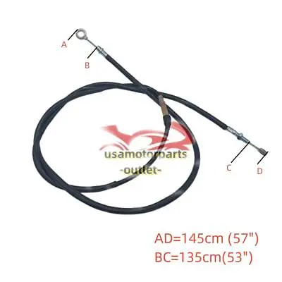 57  145cm Aluminum Motorcycle Black Clutch Cable For Harley Sportster 883 1200 • $21.99