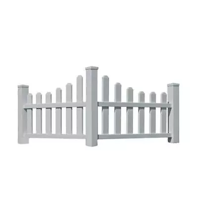 VITA Corner Fence Panels Vinyl UV Protected Spaced Picket 49 In. L X 49 In. W • $132.23