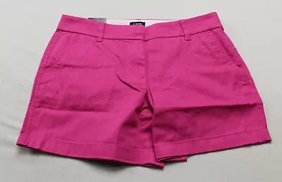 J. Crew Women's 100% Cotton 5  Classic Chino Short MP7 Soft Azalea Size 4 NWT • $11.25