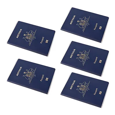 $8.60 • Buy 5X Passport Cover Transparent Protector Travel Clear Holder Organizer Wallet