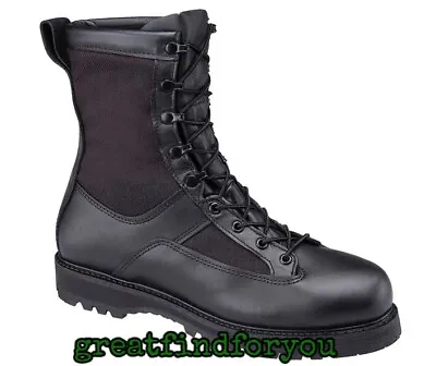 Usgi Nos Military Matterhorn Combat Safety Boots -asst Sizes -black - Nice ! • $42.49