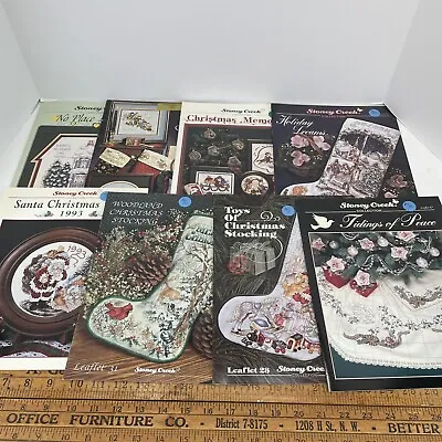 Lot Of 8 Stoney Creek Cross Stitch Pattern Books Vintage Christmas Santa • $31.47