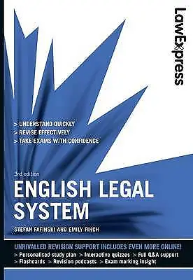 £2.90 • Buy Fafinski, Stefan : Law Express: English Legal System (Revis Fast And FREE P & P