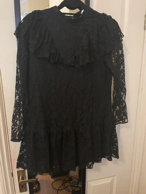 £8 • Buy Zara High Neck Lace Dress Size M