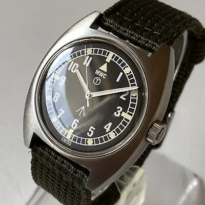 MWC Military 6BB-6645-99 523-8290 9442/91 Black Dial Vintage Watch Men's Manual • $499