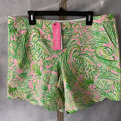 NWT Lilly Pulitzer Darci Knit Short Mandevilla Baby Fins And Flippers 16 • $39