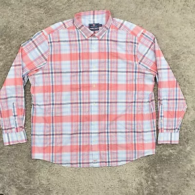 Vineyard Vines Men's 2XL Button Shirt Long Sleeve Plaid Multicolor Classic Fit M • $22