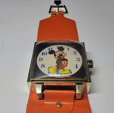 Vintage 1970s Spartus Mickey Mouse Electric Wall Clock Wrist Watch 38  Working • $55