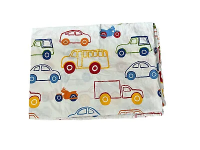 Ikea Twin Transportation Cars Motorcycle Bus Scooter Keep Duvet Cover Y2K Cotton • $15