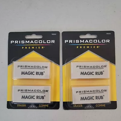 Prismacolor Premier Magic Rub Vinyl Erasers Two 2X Pack White New In Package-4X • $6.99