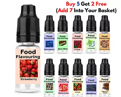 10ML Liquid Food Flavour Highly Concentrated Strong Flavouring Cakes Sweet Shake • £2.79