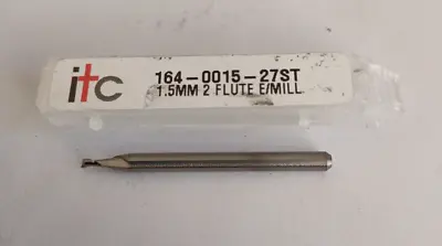 ITC 1.5mm Solid Carbide Micro End Mill - 2 Flute - 164-0015-27ST • £9.99