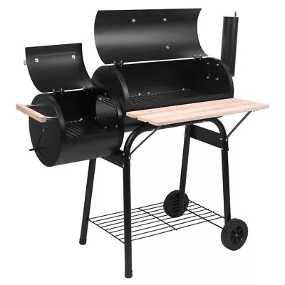 Charcoal Grills Outdoor BBQ Grill Offset Smoker With Wheels For Outdoor Cooking • $121.99