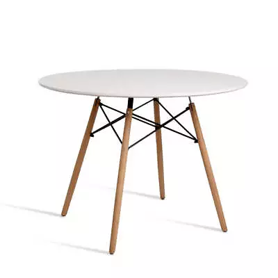 Artiss Dining Table 4 Seater Round Replica DSW Eiffel Kitchen 100cm White • $192.95