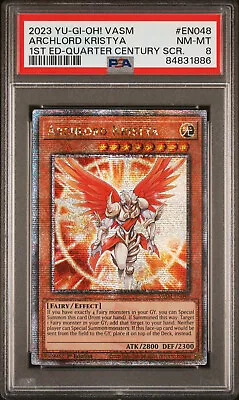 2023 Yugioh 1st Ed Vasm-en048 Archlord Kristya Secret Rare Psa #7 Nm #84831890 • $79.90