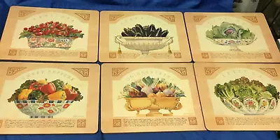 6 Pimpernel Placemats Vegetable Bowls By Gloria Erikson • $25