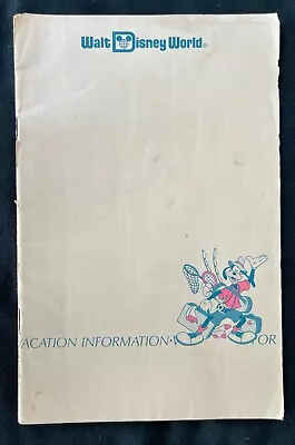 WALT DISNEY WORLD 1987 Vacation Information BOOKLET Magic Kingdom EPCOT Map Info • $9.99