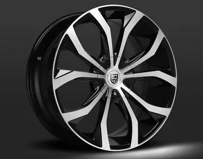 22  Inch 22x9 Black & Machined Lexani Lust BLANKS Wheels Rims Blanks 26 24 28 • $2290.80