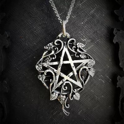 Vintage Pentagram Leaf Pendant Necklace Hip Hop Rock Party Women Men Jewelry • $2.14