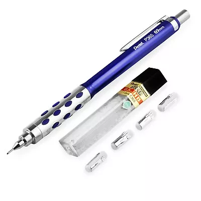 Pentel P365 Automatic Mechanical Pencil - 0.5mm - Blue + 12 Leads + 4 Erasers  • £6.99