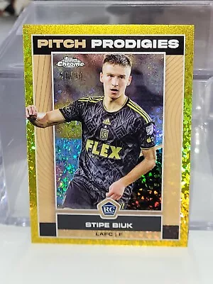 2023 Topps Chrome MLS 6 Stipe Biuk RC Gold Mini Diamond Refractor /50 LAFC • $5