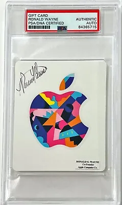 $172.23 • Buy Ronald G Wayne Apple Co Founder Signed Apple ITunes Gift Card PSA/DNA #5