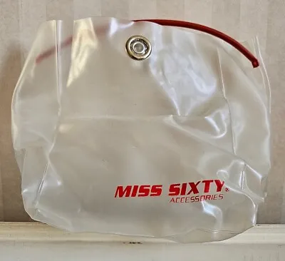 Lovely New Women's Or Older Girl's Miss Sixty Transparent Storage Popper Bag • £3.49