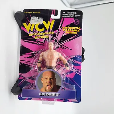 VTG 1998 WCW BILL GOLDBERG Poseable Action Figure Wrestler Toymakers NOS • $22.50