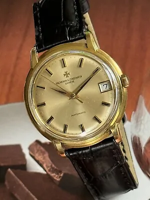 Vacheron Constantin 6394Q Vintage Mens Box And Papers Automatic Gold 18k Yellow  • $8900